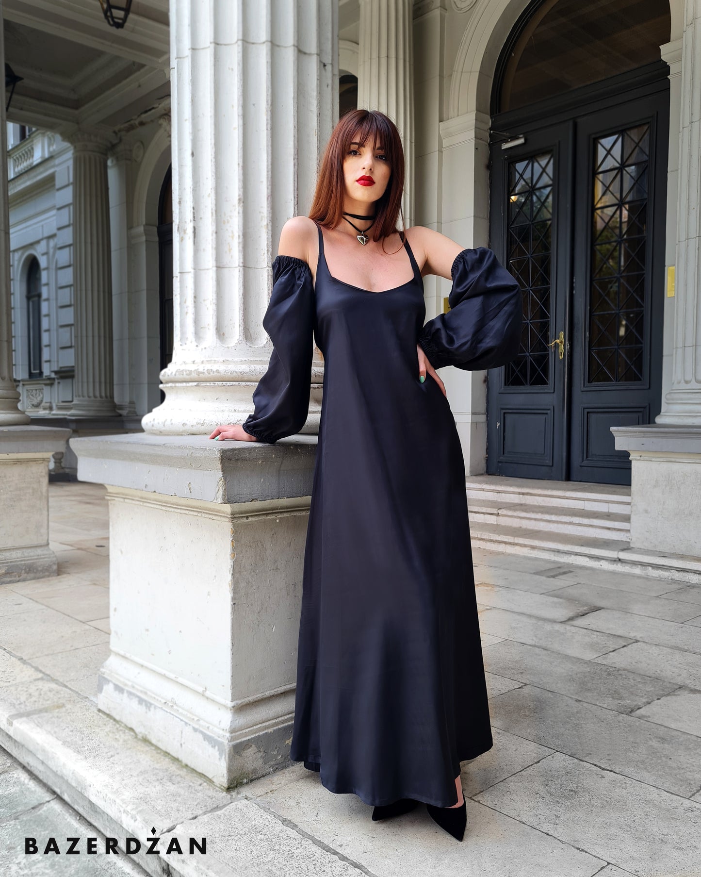 Slip Motion Dress - Black by Bazerdzan Wear