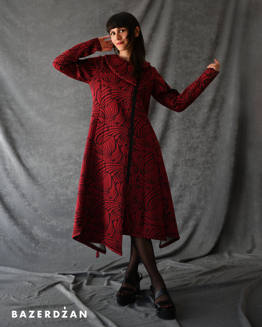 Elegant Coat with Intricate Rose Embroidered Details