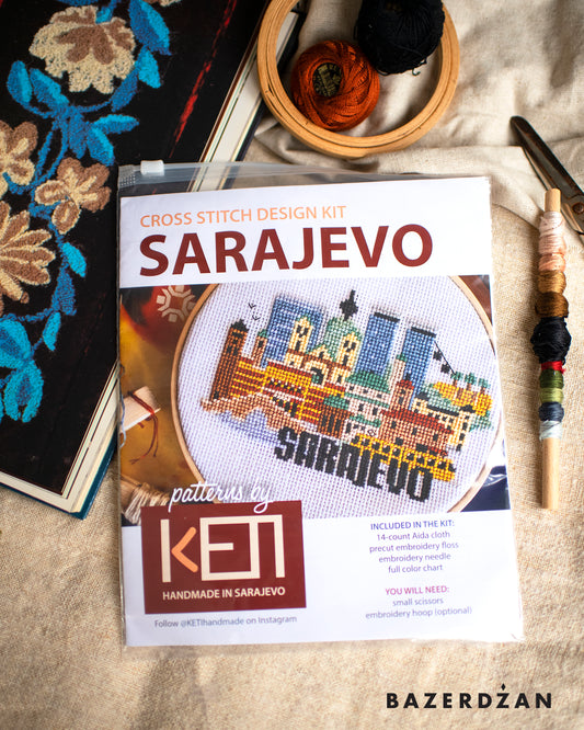 Cross Stitch Design Kit - Sarajevo, by Keti handmade