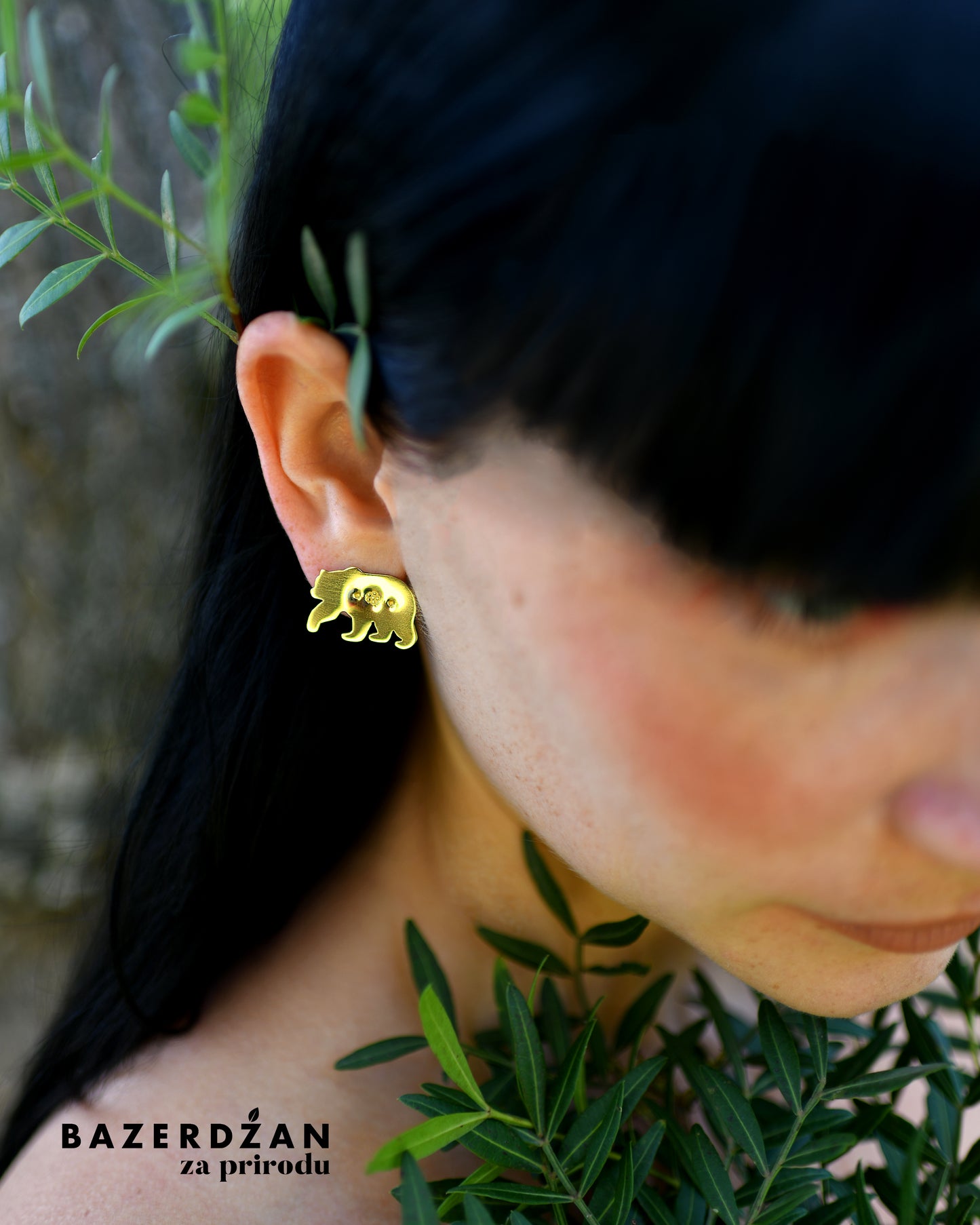 Earrings Bear by Natasha Rubis