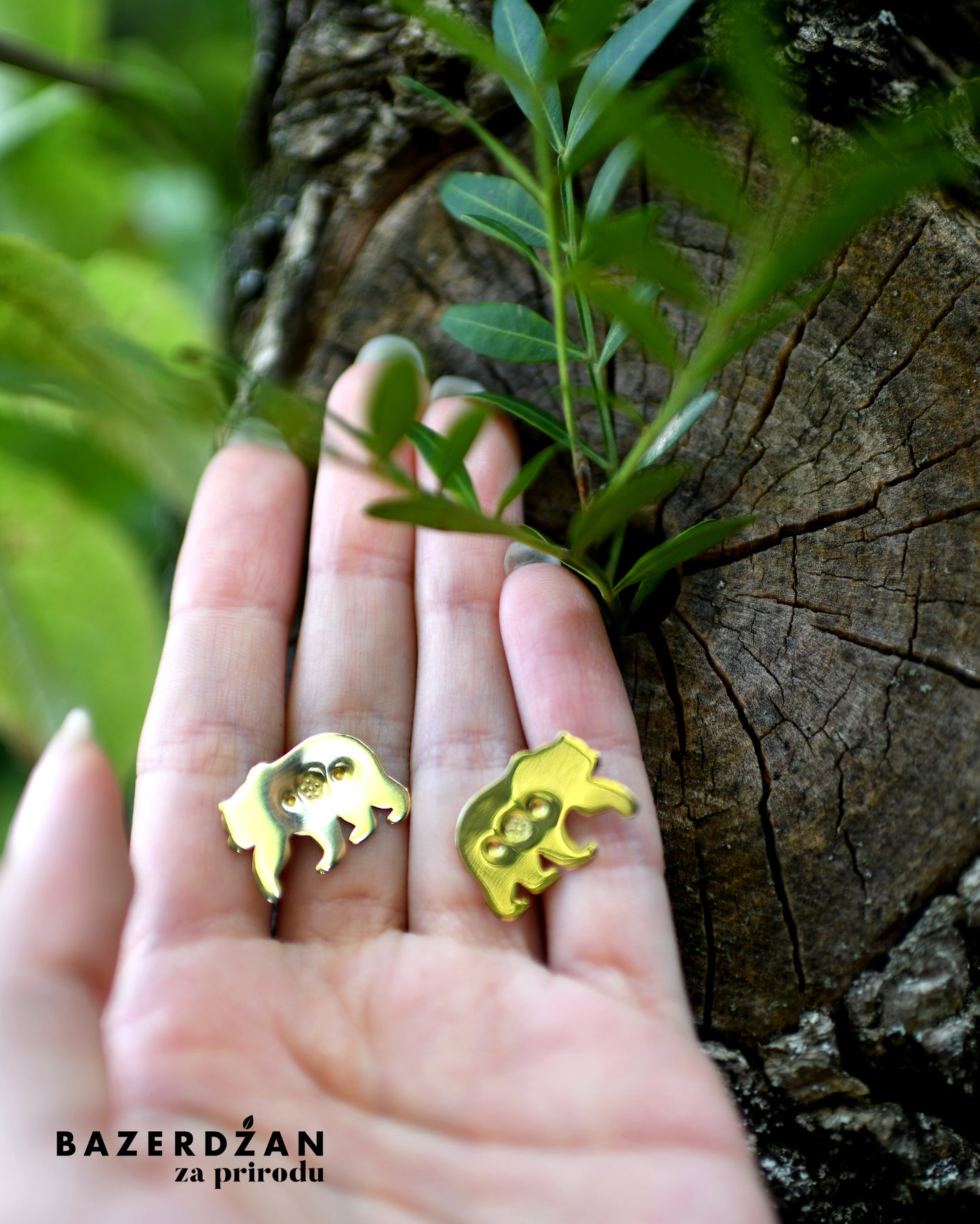 Earrings Bear by Natasha Rubis