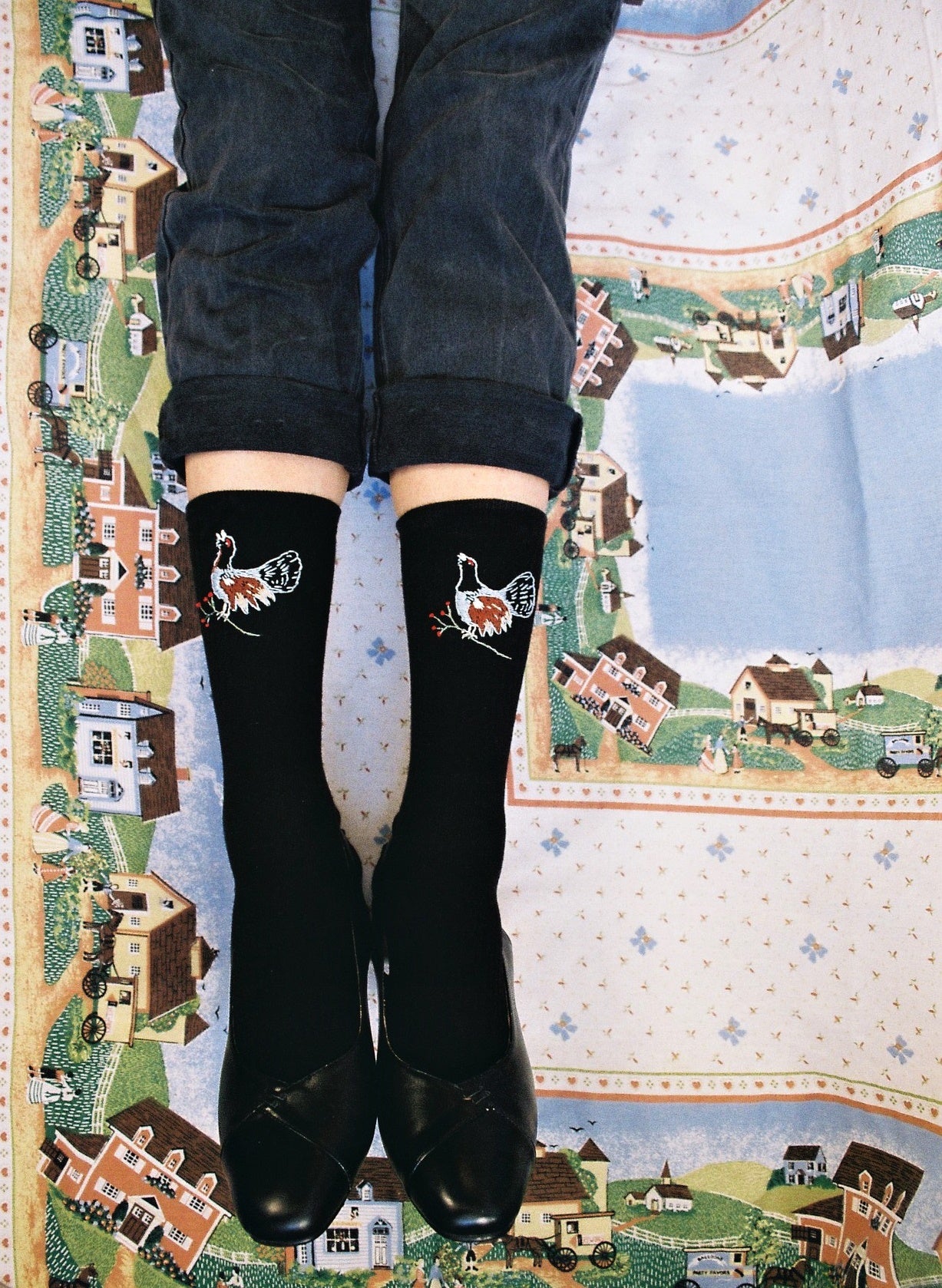 Socks With Hand Embroidered Motifs of Endangered and Edemic Species by Potka - Bazerdzan